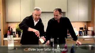 aerolatte  milk frother makes three layer caffè latte macchiato [upl. by Theola]