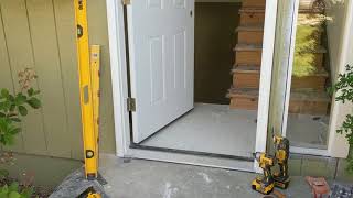 Jeld Wen Front Door Installation  Really crappy products and craftsmanship PART 1 [upl. by Ecirual865]