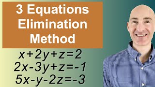 Solving Systems of 3 Equations Elimination [upl. by Hymen54]