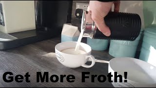 How to Get More Froth from Your Nespresso Coffee Aeroccino  Nespresso tips and help [upl. by Sullecram685]