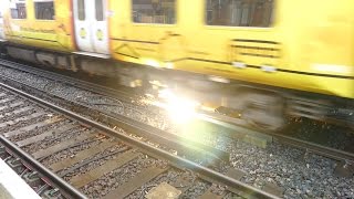 Merseyrail 507 009 making arcs at Birkdale station [upl. by Labana]