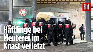 Gefängnismeuterei Polizei stürmt Knast in Thüringen  JVA Untermaßfeld [upl. by Htide]